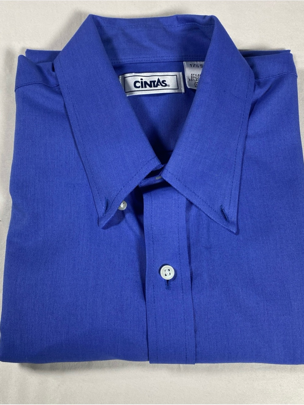 Cintas Short Sleeve Button-Down Dress Shirt in Royal Blue